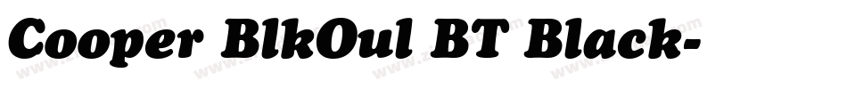 Cooper BlkOul BT Black字体转换